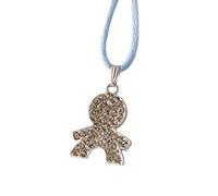 Mopec ma228.3 - Pendentif en Forme de garçon en Strass et Cordon Bleu, Pack de 10 unités