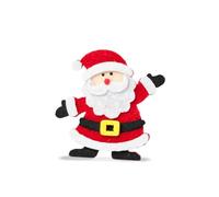 Mopec NA121 Lot de 6 Pinces en Feutre Père Noël 5 x 5,5 x 1,5 cm, Rouge