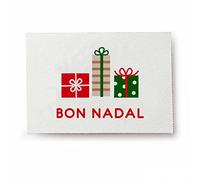 Mopec NX4.2 Lot de 5 Feuilles de 36 Cartes Bon Nadal avec Cadeaux 5 x 3,5 cm, Blanc