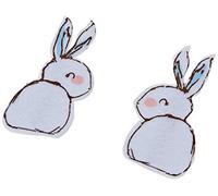 Mopec Pince en feutre lapin Bleu 6,6 cm Lot de 6, taille unique, 6