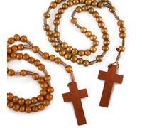 Mopec rosarios, Bois, Marron foncé, 2 x 26 x 9 cm, 10 pièces