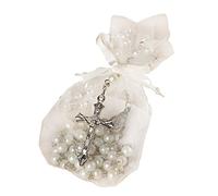 Mopec rosarios de perlitas, Argent, 9 x 7.5 x 3 cm, Lot de 2