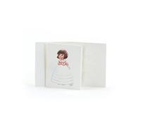 Mopec x0229 - Carte LIBRITO de première Communion Fille avec Robe de Princesse, Pack de 100 pièces