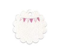 Mopec x225.2 - Carte en Forme de Fleur avec Une banderita pour Fille, Pack de 54 unités