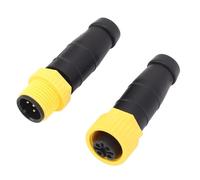 MOPFOL Kit de terminaison de résistance à la chaleur et au froid, connexion stable de type A M12-5 broches pour réseau NMEA 2000 pour applications d'actionneurs de système DeviceNet (jaune)