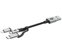 mophie 3-in-1 - Câble de charge uniquement - USB mâle pour Micro-USB de type B, Lightning, 24 pin USB-C mâle - 1 m - noir