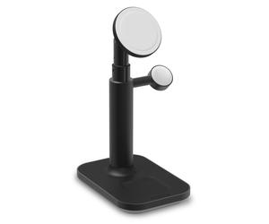 mophie 401311461 Chargeur USB-C 15W Noir avec Recharge Sans Fil & Charge Rapide Compatible Smartphone, Smartwatch, Casque, Adaptateur secteur fourni, Mfi