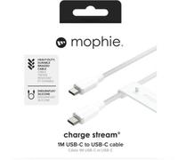 mophie charge stream - Câble USB - 24 pin USB-C (M) pour 24 pin USB-C (M) - 1 m - USB Power Delivery (60W) - blanc