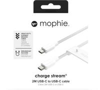 MOPHIE / CÂBLE USB-C vers USB-C / 2?m / NYLON TRESSÉ RENFORCÉ / BLANC