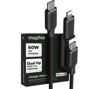 Mophie - Câble De Charge Usb-C + Lightning 1m Noir Chargestream