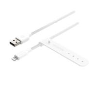 MOPHIE / CÂBLE USB-A vers Lightning / 1?m / NYLON TRESSÉ RENFORCÉ / BLANC