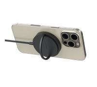 MOPHIE / CHARGEUR À INDUCTION MAGNÉTIQUE Qi2 / 15W / AVEC SUPPORT INTÉGRÉ / CÂBLE SILICONE TRESSÉ / NOIR