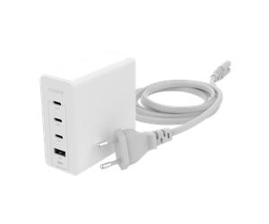 MOPHIE / CHARGEUR SECTEUR GaN / 120W / 4 x USB (2 x USB-C + 2 x USB-A) / BLANC