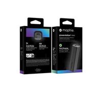 mophie powerstation mini - Banque d'alimentation - 5000 mAh - 20 Watt - PD (24 pin USB-C) - sur le câble : USB-C - noir