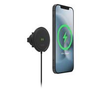 mophie snap+ wireless vent mount, voiture, allume-cigare, recharge sans fil, noir