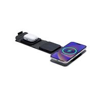 mophie Wireless 3 in 1 Travel Magnetic Wireless Charging Station, Multiple Devices, Compatible with Apple iPhones, Google, Samsung Devices, AirPods, BYO Watch Charger. (Watch Charger Not Included)