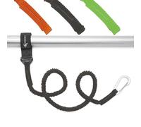 MOPHOEXII Laisse de pagaie de kayak - Cordon extensible en spirale - Accessoires de pêche pour kayak et pagaie (noir)