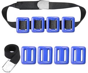MOPHOEXII Lot de 4 Courroies de plongée avec Poids, Poids de plongée revêtus de Plomb pour plongée sous-Marine, Ceinture de plongée en Nylon avec Boucle à dégagement Rapide en métal pour la plongée
