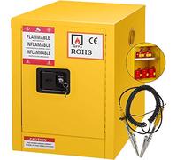 Mophorn Armoire de Stockage de Sécurité pour Les Produits inflammables en Acier laminé à Froid 1 Porte 112X59X46CM 1 Tablette réglable Jaune pour liquides inflammables