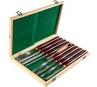 Mophorn Lot de 8 outils de tournage en bois pour tournage du bois, gouges à sculpter, largement utilisé dans la menuiserie sculptée sur bois
