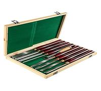 Mophorn Lot de 8 outils de tournage en bois pour tournage du bois, gouges à sculpter, largement utilisé dans la menuiserie sculptée sur bois