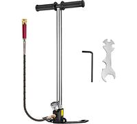 Mophorn Pompe à Pied 0-4500 psi, Pompe à Pneumatique 3 Étages Haute Pression, Gonfle-Pneu pour Vélo, Pistolets à Air Comprimé, Paintball, Bouteilles de Plongée, avec Manomètre Précis et Pédale Pliable