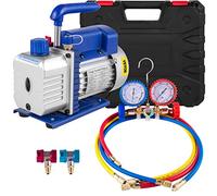 Mophorn Pompe à Vide 4 CFM, Pompe à Vide Frigoriste 230V, pour Système de Réfrégiration avec Tuyaux et Jauge