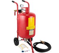 Mophorn Sablière mobile à air comprimé 40 l - Sableuse mobile - 10 gallon - Machine de sablage de 40 l - Rouge