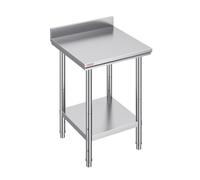 Mophorn Table de Travail Cuisine INOX 60x60x88 cm, Plan de Travail Cuisine en 2 Etages, Table de Travail en Acier Inoxydable pour Préparation des Aliments aux Restaurant/Cliniques