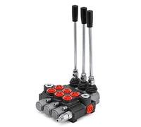 Mophorn Vanne de commande hydraulique à 3 bobines 11GPM Vanne de commande directionnelle hydraulique à double effet pour tracteurs chargeurs réservoirs