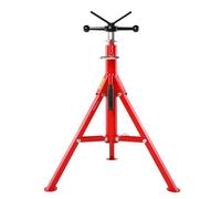 Mophorn VEVOR Support chandelle à tuyaux 1134 kg Support de tuyau avec tête en V pour soutenir le tuyau pendant le filetage hauteur ajustable de 52 pouces / 132cm
