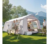 MOPHOTO Tentes gonflables pour camping, Grand tente gonflable avec pompe à main, Tente familiale facile à monter pour 4 saisons, tentes de glamping Oxford imperméables pour 8/10 personnes