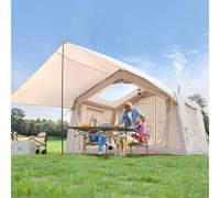 MOPHOTO Tentes gonflables pour camping, grande tente gonflable avec pompe à main, installation facile, tente familiale 4 saisons, tentes de glamping gonflables Oxford imperméables pour 4/6 personnes