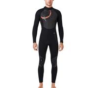 mophrati 1.5MM Combinaisons Style Chinois Combinaison de Plongée Une pièce avec Combinaison à Fermeture Éclair au Combinaison de Surf pour la Plongée en Apnée Surf Natation, Noir Homme, XXL