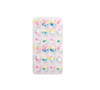 mophrati 1 ensemble de bandes d'ongles de rue couleur appuyez sur les ongles pour les enfants décor d'orteil Adorable faux ongles outil beauté amovible bricolage manucure , PNT-16-03