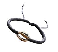 mophrati 1 ensemble de Bracelets tressés fabriqués à la main Bracelet en coquillage accessoire de mode saint valentin ensembles de bijoux faits à la main pour la robe quotidienne, Or noir