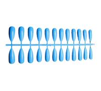 mophrati 1 ensemble de faux ongles à la mode différentes couleurs diverses formes exécution fine nouveau style Design Unique faux accessoires, SM17-1977 Bleu