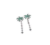 mophrati 1 paire alliage noix de coco boucles d'oreilles élégant élégant inaltérable décoratif brillant filles goutte bijoux cadeau d'anniversaire