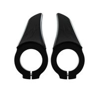 mophrati 1 paire d'extrémités de guidon en plastique de vélo poignée intérieure vélo ergonomique petits accessoires Extender fixation vélos, Noir
