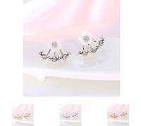 mophrati 1 paire femmes oreille goujon placage fête mariage fleur filles boucles d'oreilles délicat Unique dames bijoux habiller cadeau, Or