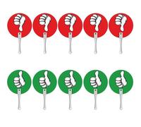 mophrati 10x Oui Non Paddles Vert Pouce Levé Signe Pour Enchères en Classe Fournitures ABS Et Panneaux d'Enchères Vrai Faux Paddles