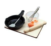 mophrati 112 Mini Accessoires pour Maison de Poupée - Jouets de Cuisine Miniatures - Comprend Un Rouleau à pâtisserie, Une poêle à Frire et Une spatule - Accessoires Cuisine et Décoration