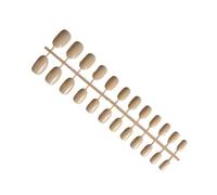 mophrati 24 Pack Solide Petite Tête Ronde Cercueil Faux Ongles Portable DIY Exquis Roman Personnalité Acrylique Nail pour Les Amateurs De Manucure , Type6