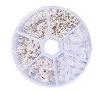mophrati 260 pièces boucle d'oreille arrière bouchon bricolage artisanat bijoux oreille goujon bloqueurs artisanat faisant ensemble trouver ménage, Argent, 2.5-11 mm