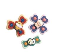 mophrati 3 Paquets/lot Jouet bébé Non Toxique inodore respectueux de la Peau Facile à saisir Ventouse de Bain pour Spinner TPE pour Spinner Jouet Jouets Bain, 2+3+4 Feuilles