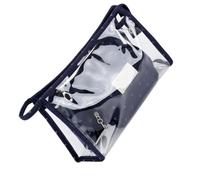 mophrati 3 Pièces Cosmétiques Sac Portable Voyage en Plastique Organisation Salle De Bains Maquillage Brosse Poche Articles De Toilette Organisateur Conteneur, Bleu foncé