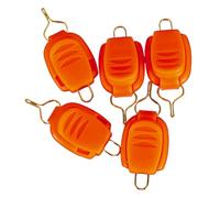 mophrati 30 pièces Pince de Support de Ligne de Poisson Baitcasting câble de pêche Couleur Unie Gardien Sports de Plein air Bouchon Accessoires, Orange