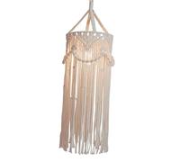 mophrati Abat-jour décoratif en macramé tissé à la main, format, style chic. Idéal pour une suspension. Ce magnifique abat-jour en macramé est confectionné corde de coton