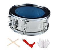 mophrati Accessoires pour caisse claire de 13 pouces pour débutants, incluant baguettes, bandoulière et réglage double tonalité. Idéal comme cadeau d'anniversaire, argent, 35 x 14 cm