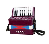 mophrati Accordéon, Instrument de Musique Jouet avec Sangle en Cuir rétractable, Facile à Jouer pour Les Enfants et Les débutants Qui tomberont Amoureux de cet Instrument. , Violet , 23 x 10 x 23 cm